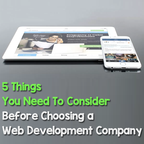 5 Things  You Need To Consider Before Choosing a Web Development Company